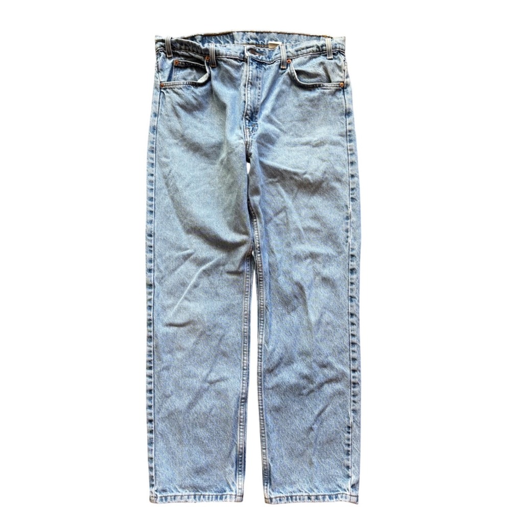 Vintage Levi 505 Orange Tab Regular Fit Straight Leg Denim Jeans Made In Brazil